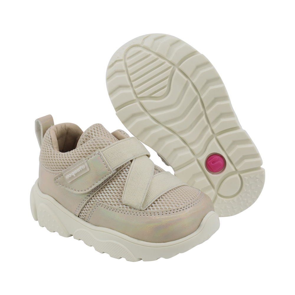 Foto 7 pulgar | Tenis Casual Color Oro Para Niña Coqueta 955701-s Con Agujeta Elastica Velcro