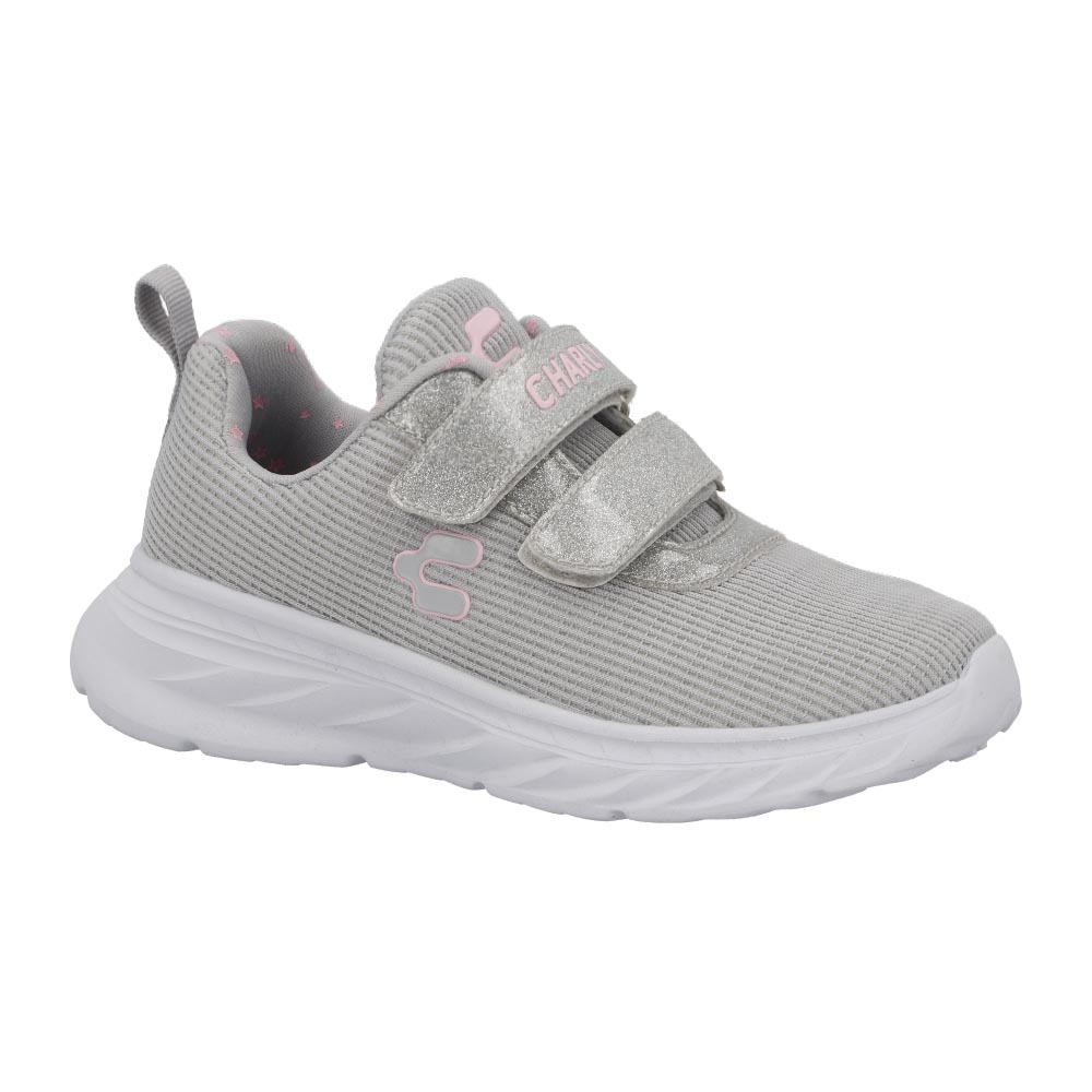 Foto 2 pulgar | Tenis Charly 65146 Originales Para Niña Color Gris/rosa Deportivo Textil Talla 15 A 23