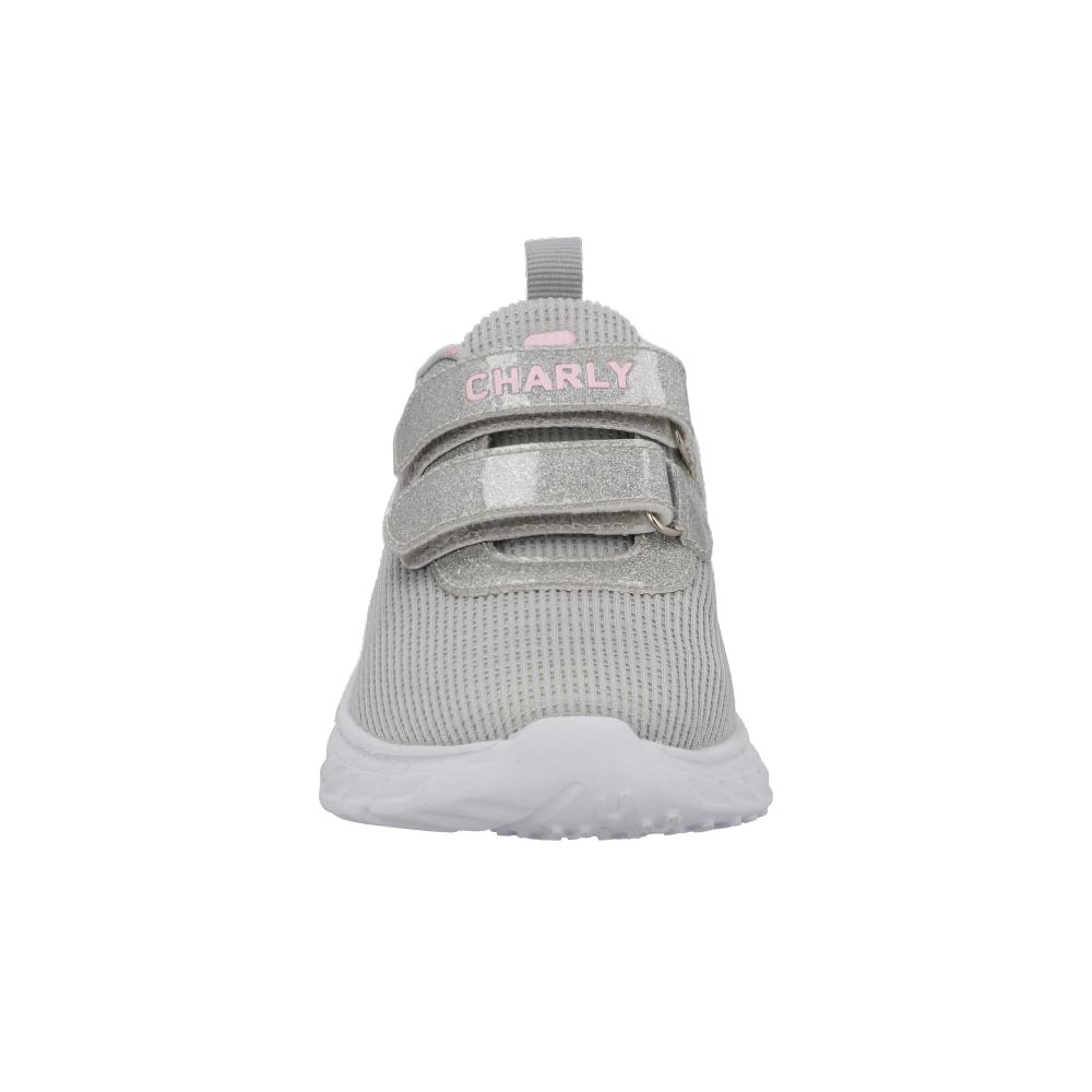 Foto 6 pulgar | Tenis Charly 65146 Originales Para Niña Color Gris/rosa Deportivo Textil Talla 15 A 23