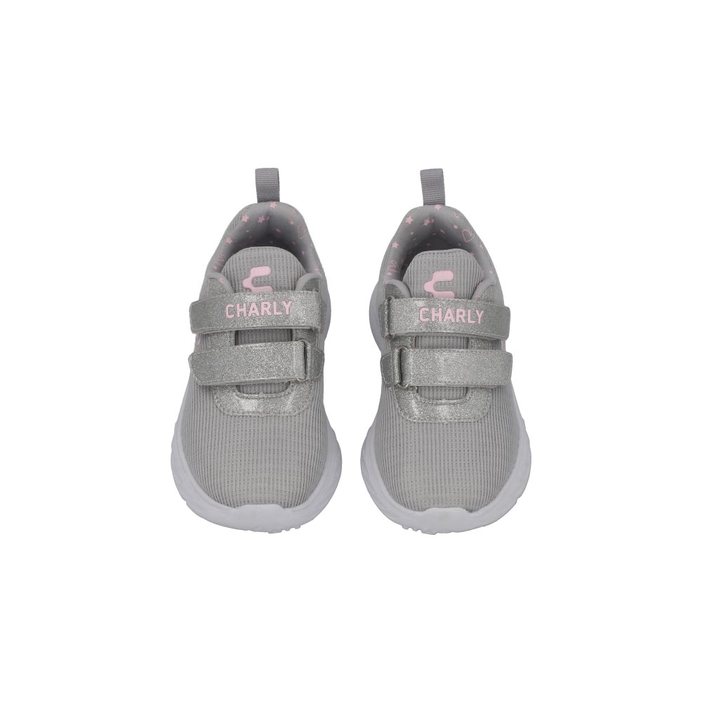 Foto 7 pulgar | Tenis Charly 65146 Originales Para Niña Color Gris/rosa Deportivo Textil Talla 15 A 23