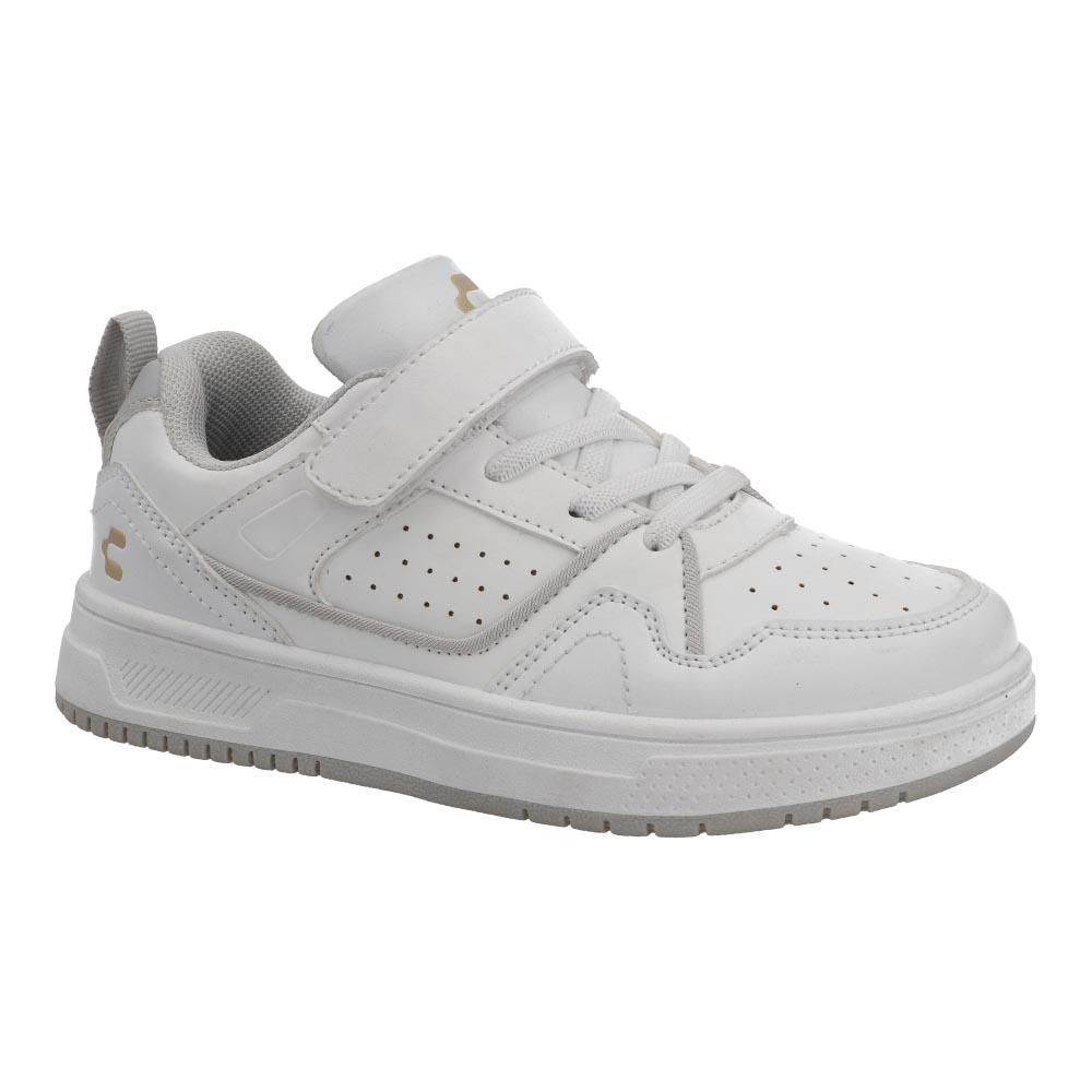 Foto 1 | Tenis Escolar  Charly 65071 Blanco Niña Original Deportivo Talla 18 A 21