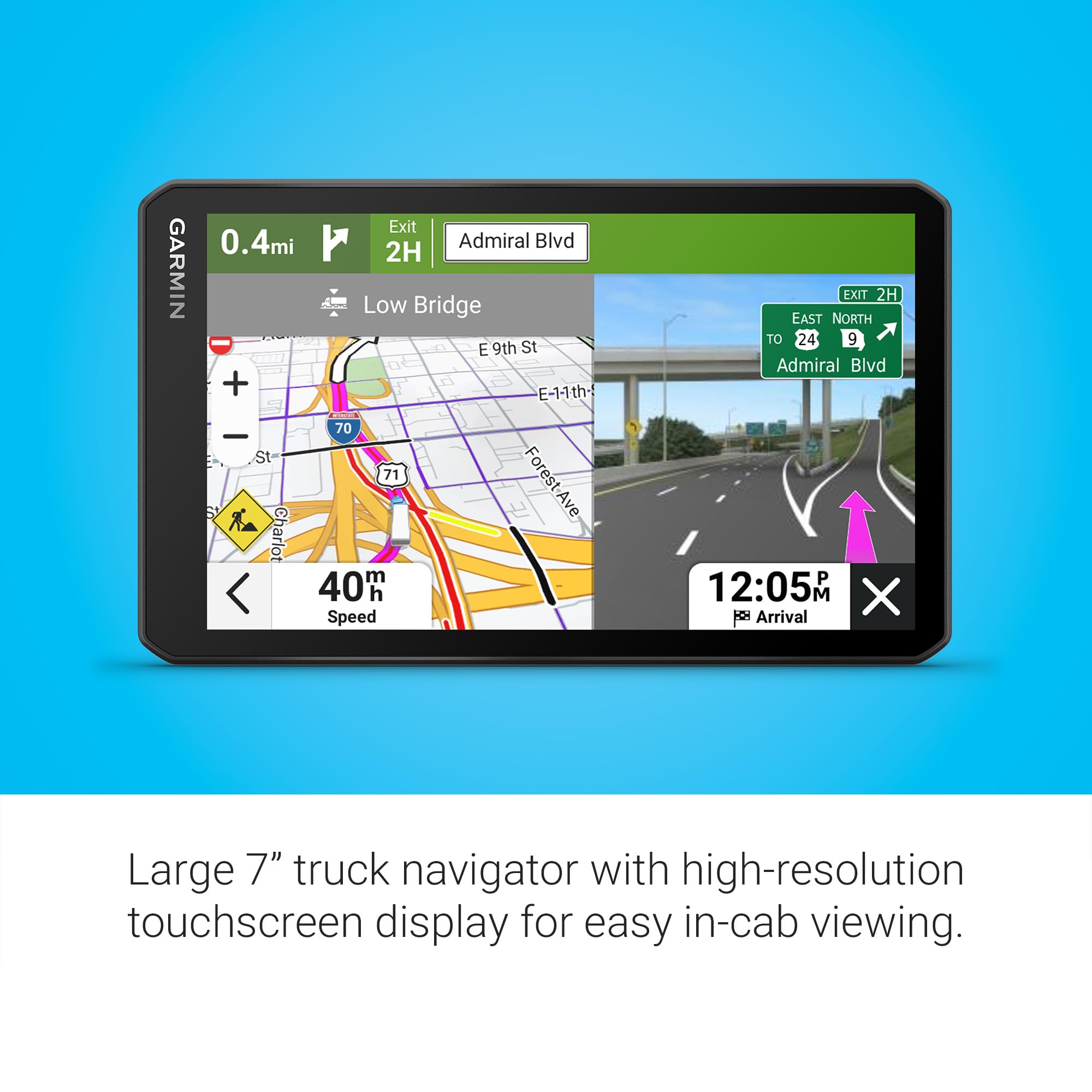 Foto 4 pulgar | Navegador Gps Para Camiones Garmin Dēzl™ Otr720 De 7 Pulgadas De Alta Resolución - Venta Internacional.