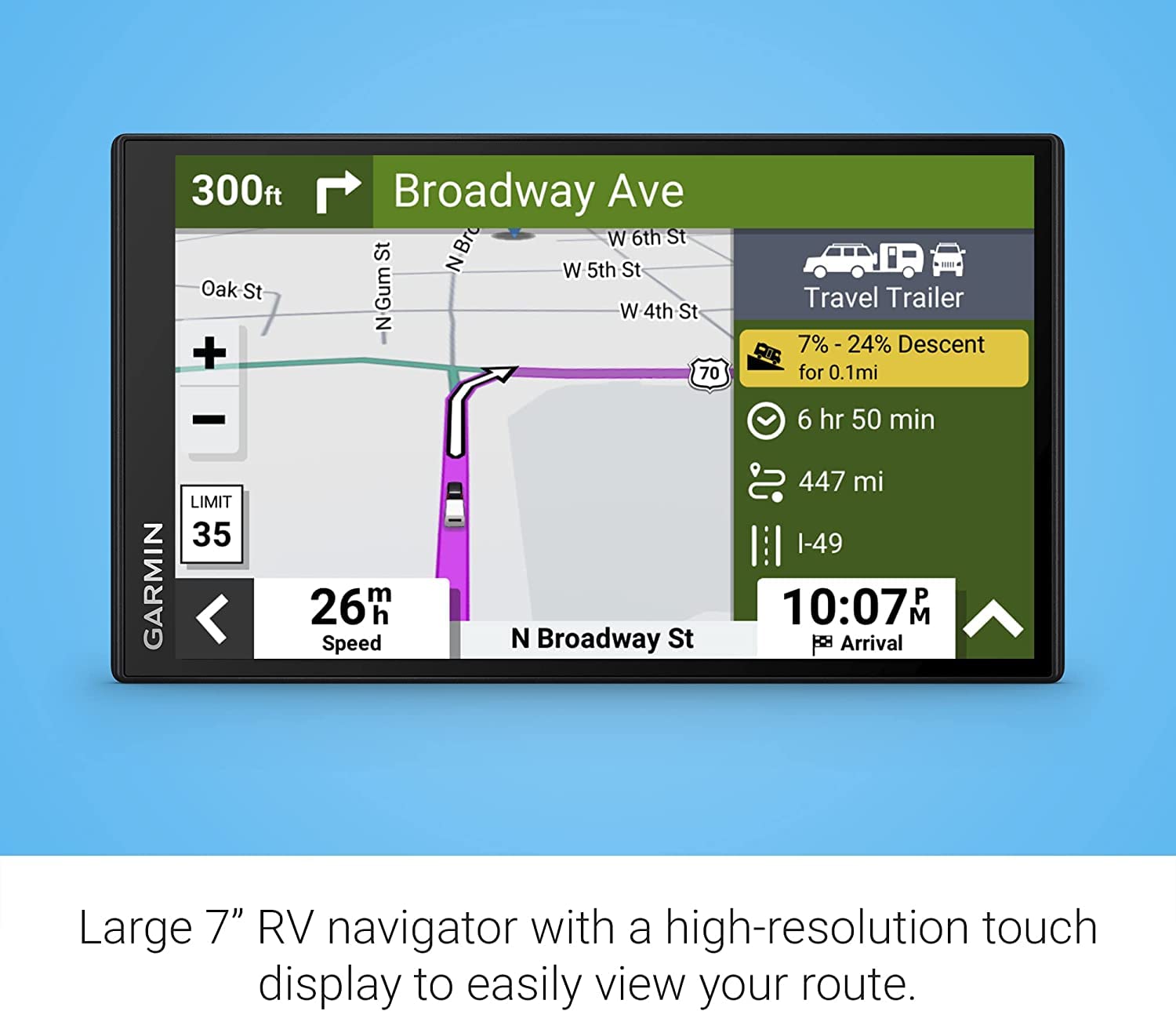 Foto 4 | Navegador Gps Garmin Rv 795 Rv Con Pantalla Táctil De 7'' - Venta Internacional.