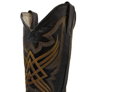 Foto 3 | Botas de Piel Vacuna El Chiqueado Negras