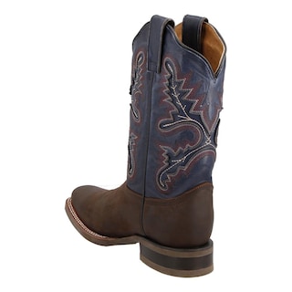 Foto 3 | Botas Cuatralba color Marrón de Piel Vaqueras Cómodas Ajustables Casuales Resistentes