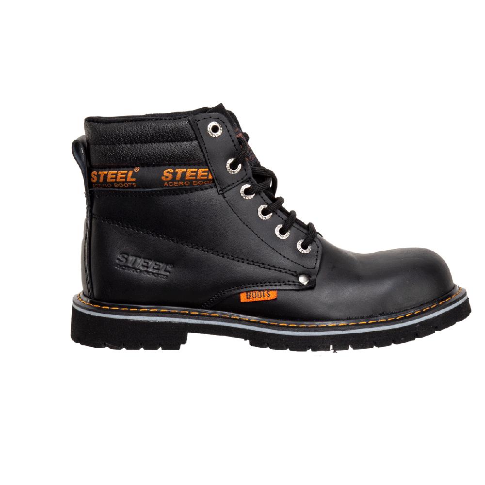 Foto 2 pulgar | Botas Industriales Steel Boots Trabajo Negro para Hombre