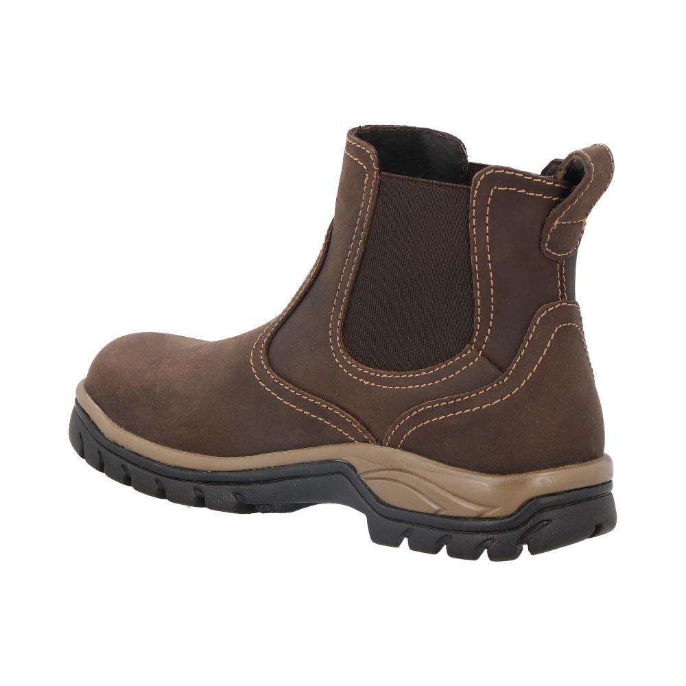 Foto 4 pulgar | Botas de Piel Work Land Marrones Suela Antiderrapante para Hombre