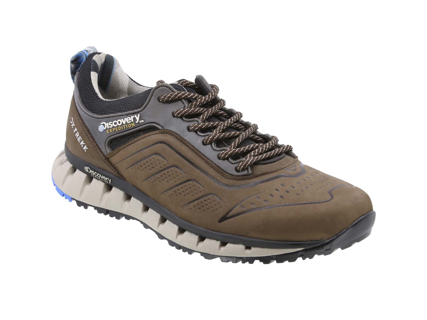 Tenis De Piel Para Senderismo Discovery Expedition Tai 2343 Café Para Hombre