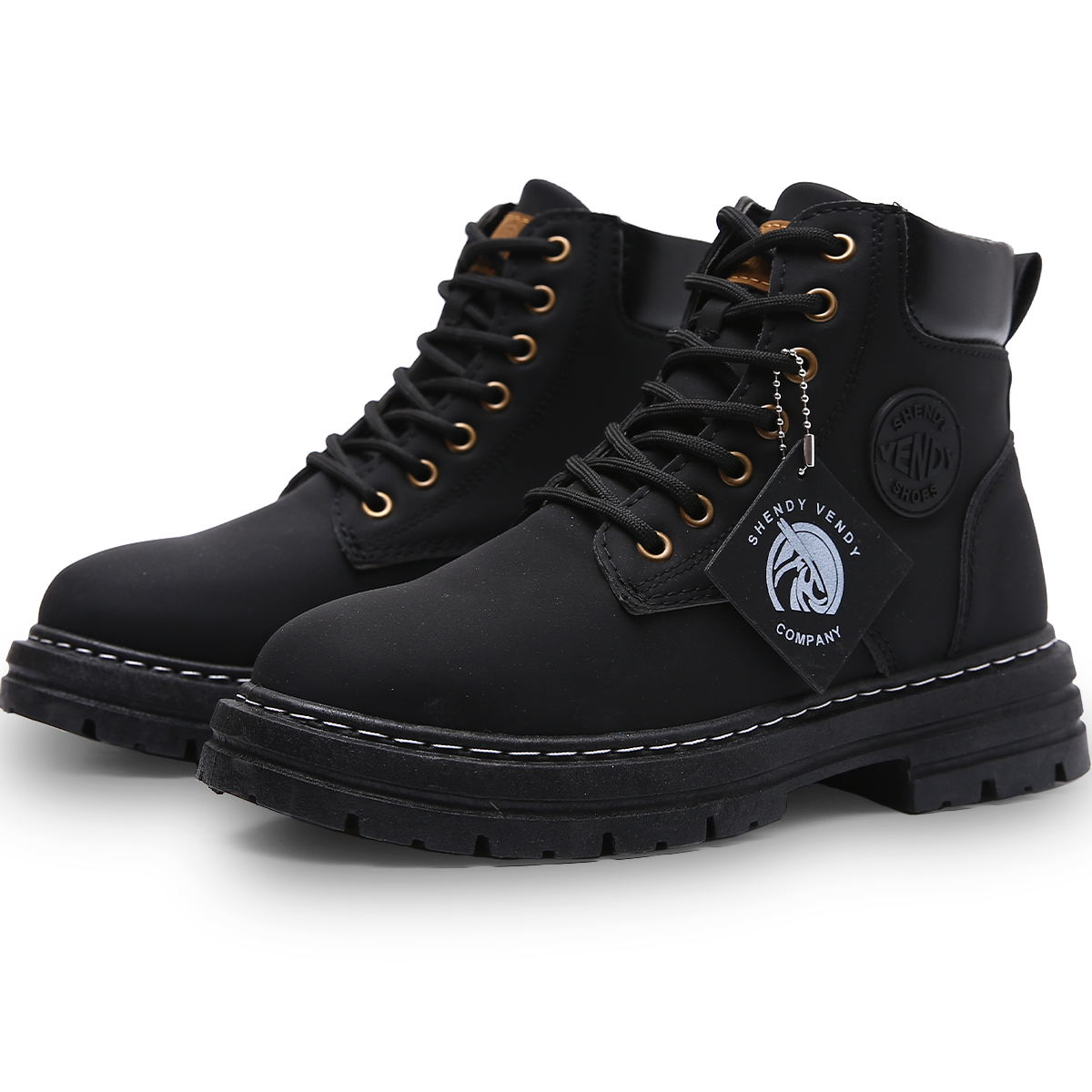 Foto 2 pulgar | Botines Shendy Vendy Negros para Hombre