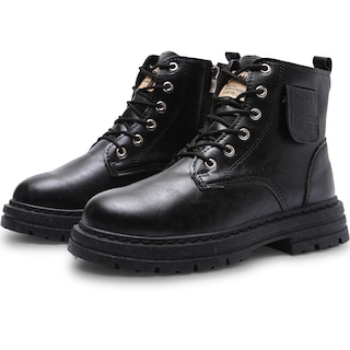 Foto 1 | Botas Vinil Piel de Uso Rudo Antideslizantes Negro para Hombre