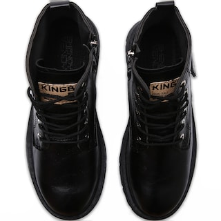 Foto 5 | Botas Vinil Piel de Uso Rudo Antideslizantes Negro para Hombre