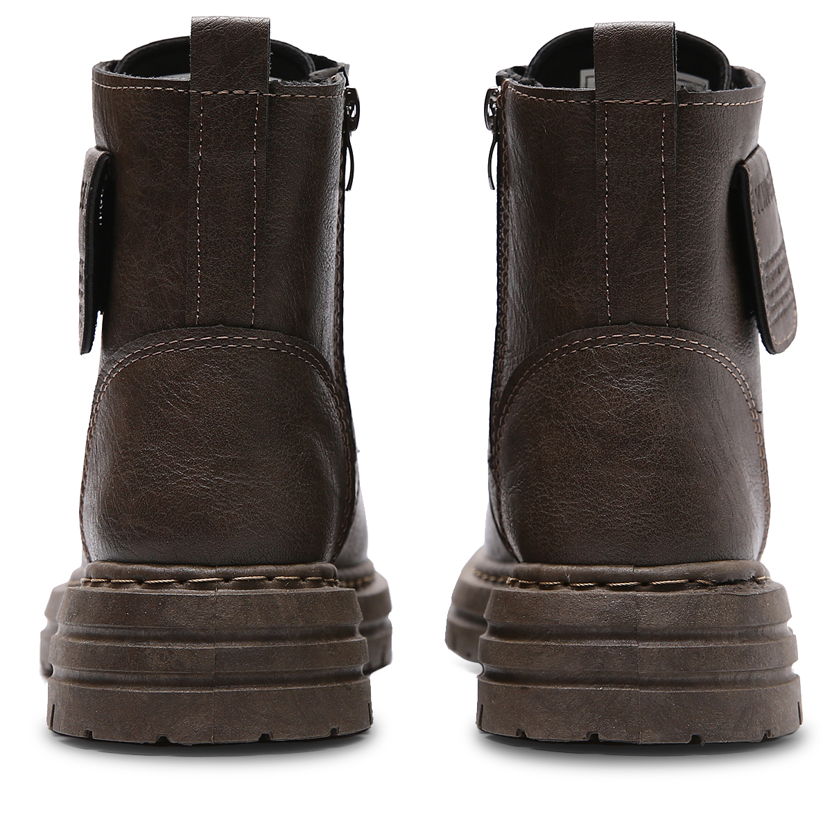 Foto 7 pulgar | Botas Vinil Piel De Uso Rudo Para Hombre Antideslizantesmarron Oscuro  Talla 9