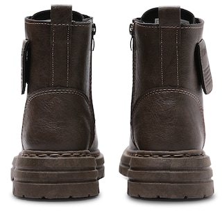 Foto 6 | Botas Vinil Piel De Uso Rudo Para Hombre Antideslizantesmarron Oscuro Talla 9