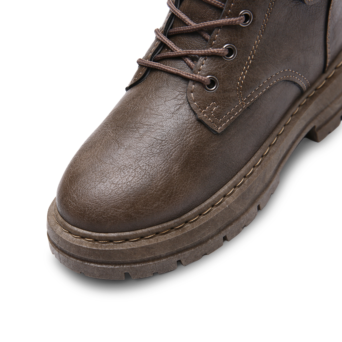 Foto 8 pulgar | Botas Vinil Piel De Uso Rudo Para Hombre Antideslizantesmarron Oscuro  Talla 9