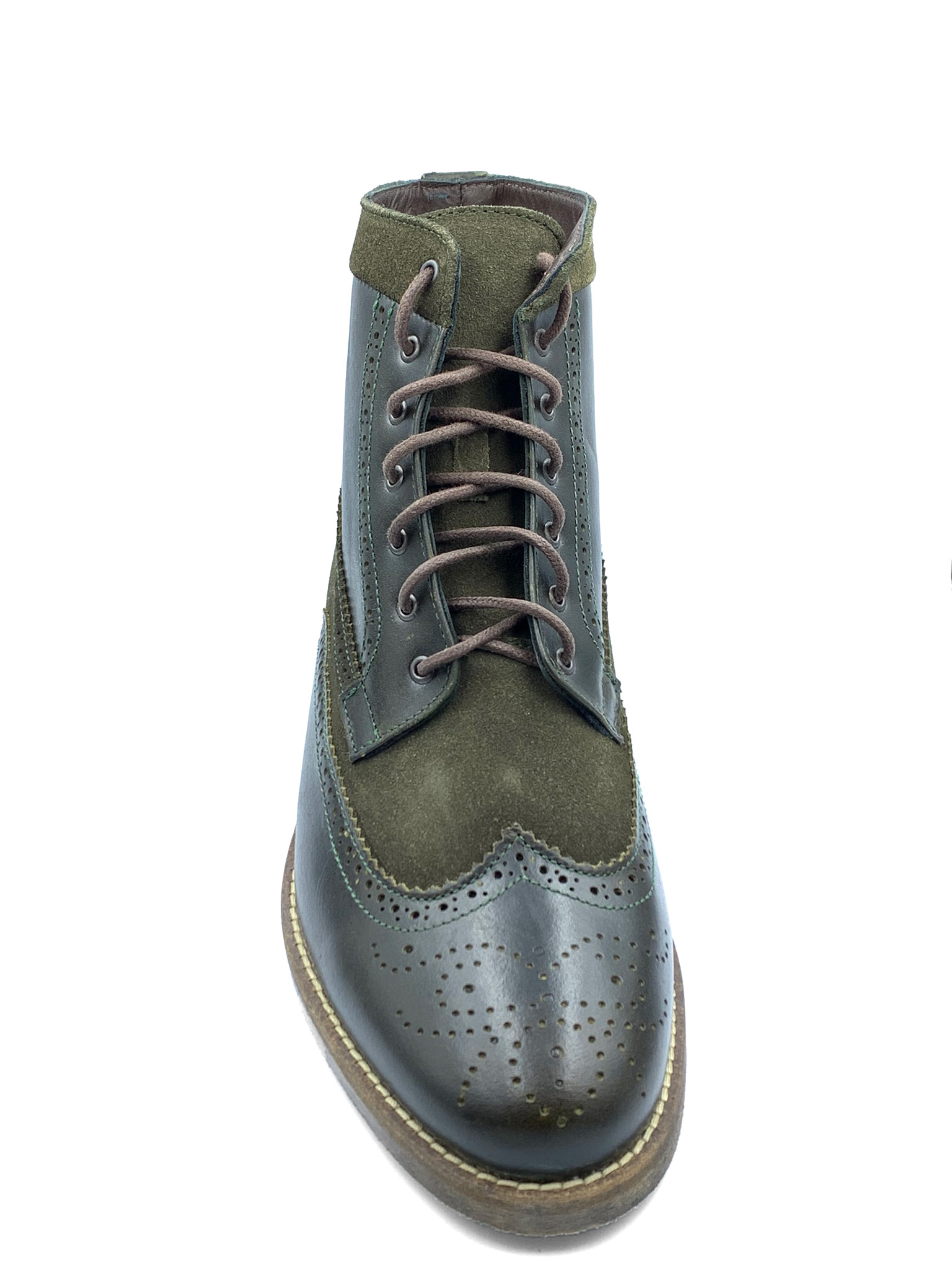 Foto 4 pulgar | Bota Casual Comboni 8319 Color Verde Mosto Gamuza