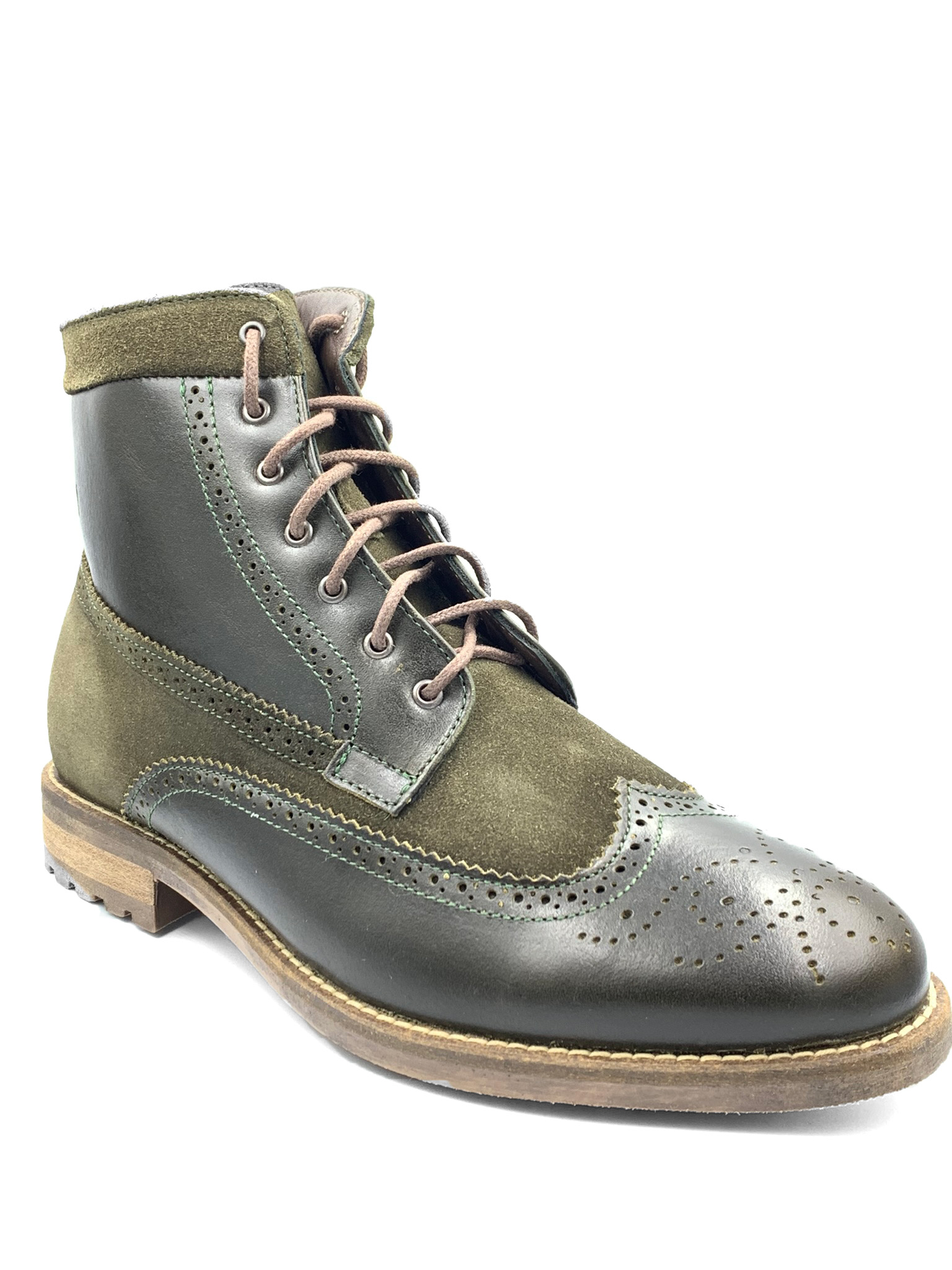 Foto 5 pulgar | Bota Casual Comboni 8319 Color Verde Mosto Gamuza