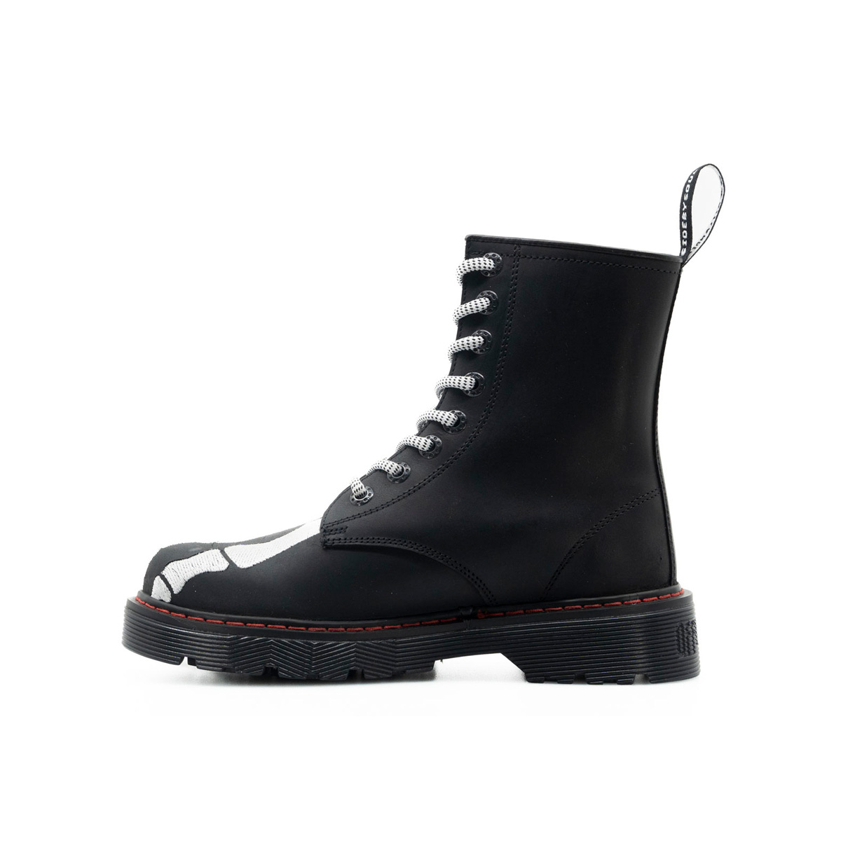 Foto 3 | Bota de Cuero Offlander Negra con Huesos Blancos Bordados