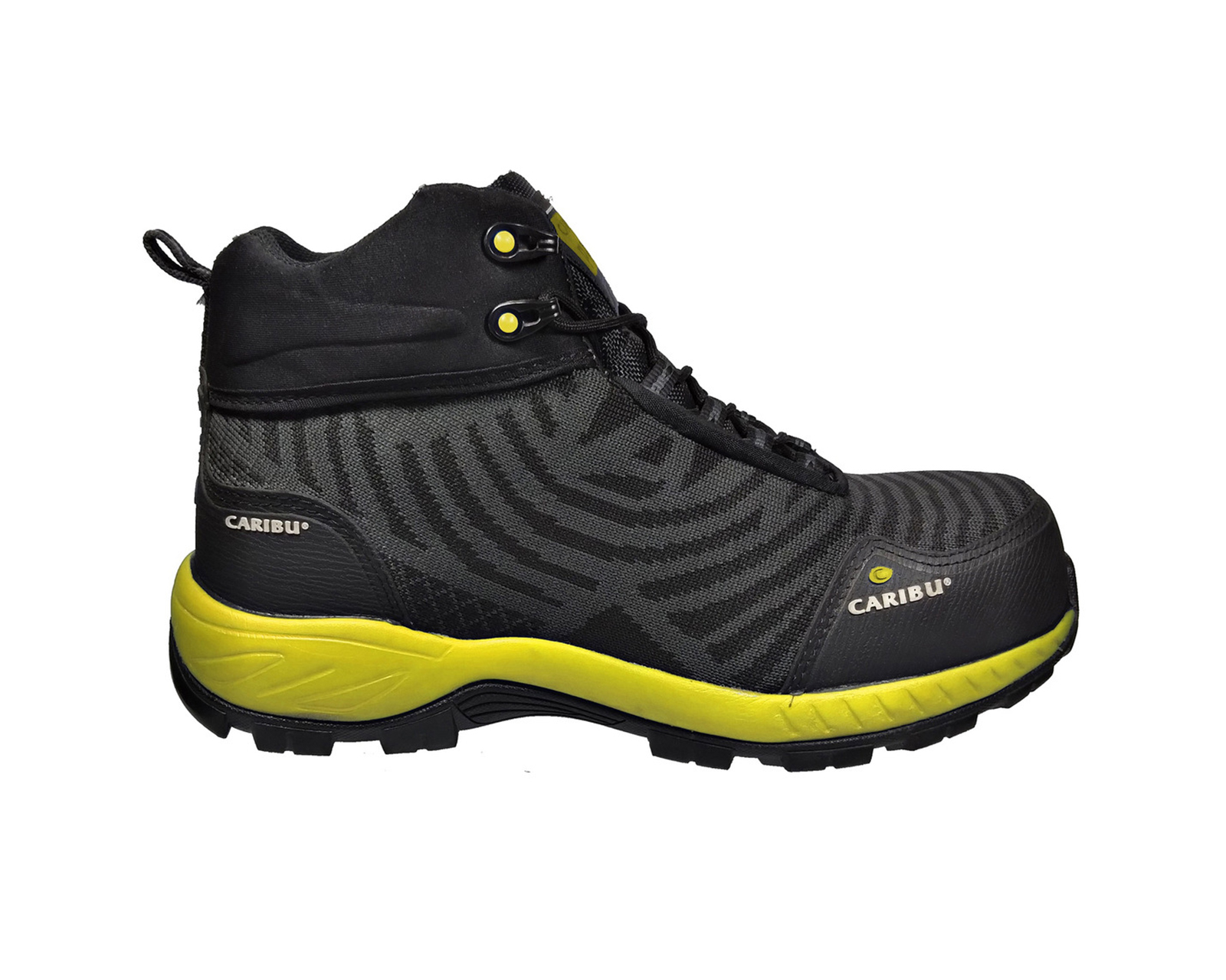 Bota Caribú 340 Industrial con Casco Negro con Amarillo para Hombre