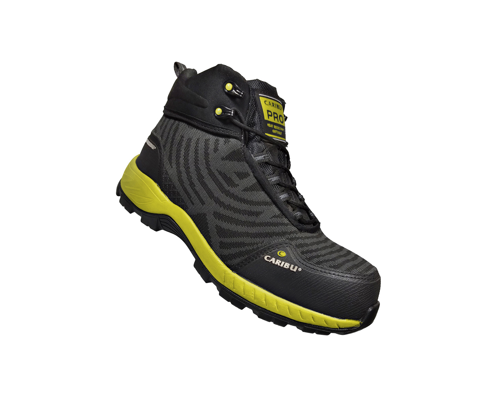 Foto 4 pulgar | Bota Caribú 340 Industrial con Casco Negro con Amarillo para Hombre