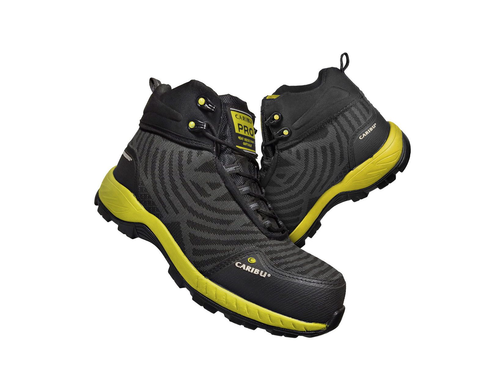 Foto 4 | Bota Caribú 340 Industrial con Casco Negro con Amarillo para Hombre