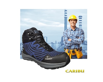 Foto 6 | Bota Caribú 340 Industrial con Casco Azul Gris