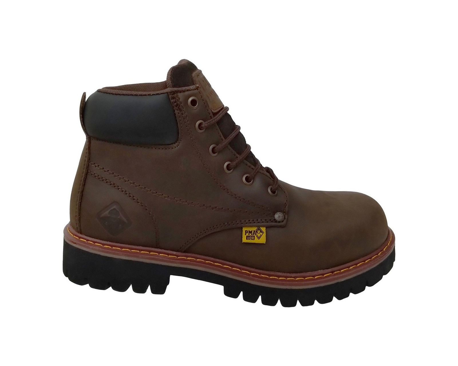 Bota De Trabajo Industrial Pma 136 Con Casco Café Crazy