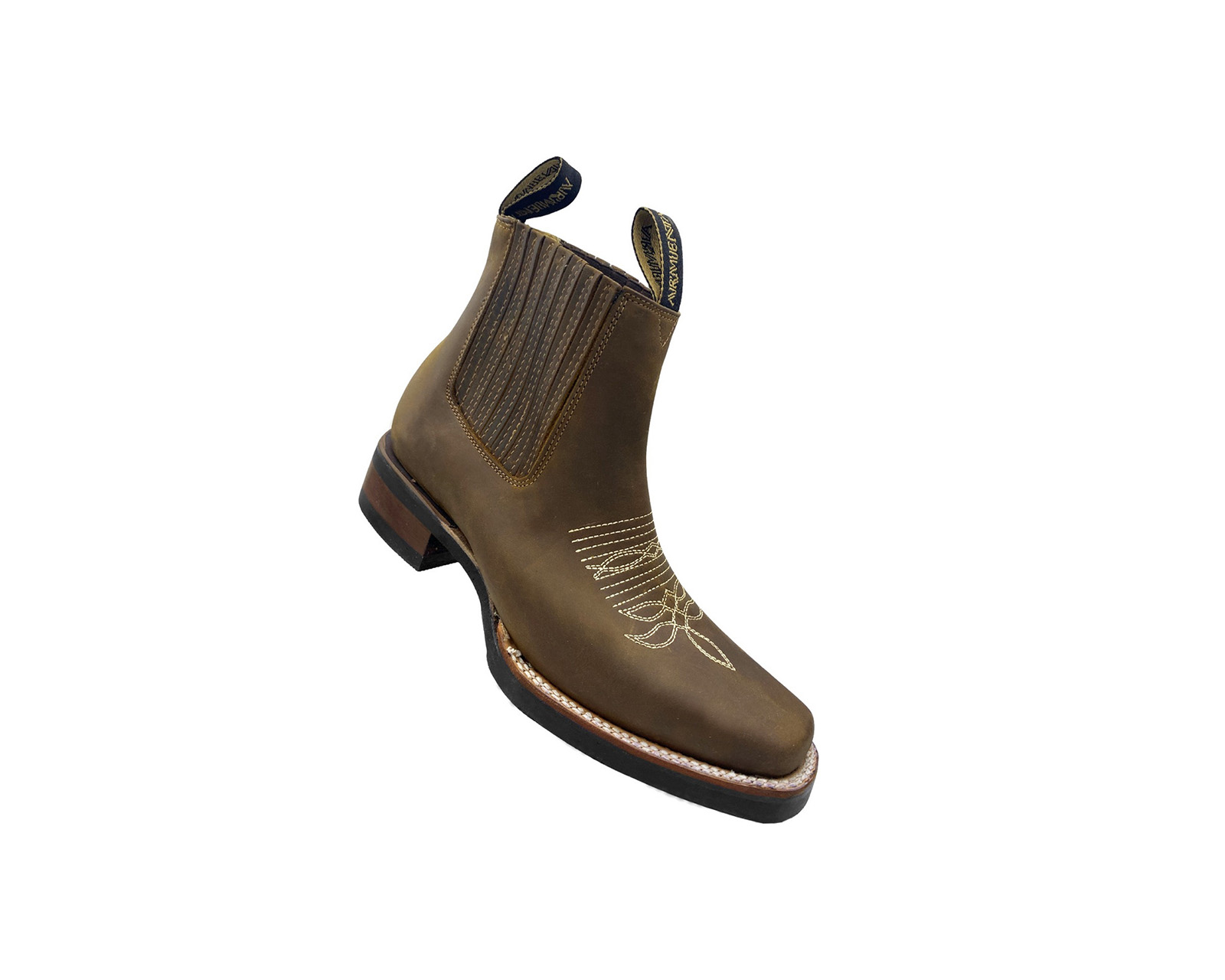 Foto 4 pulgar | Botas Vaqueras de Piel Armenta 360 Crazy Marrones para Hombre