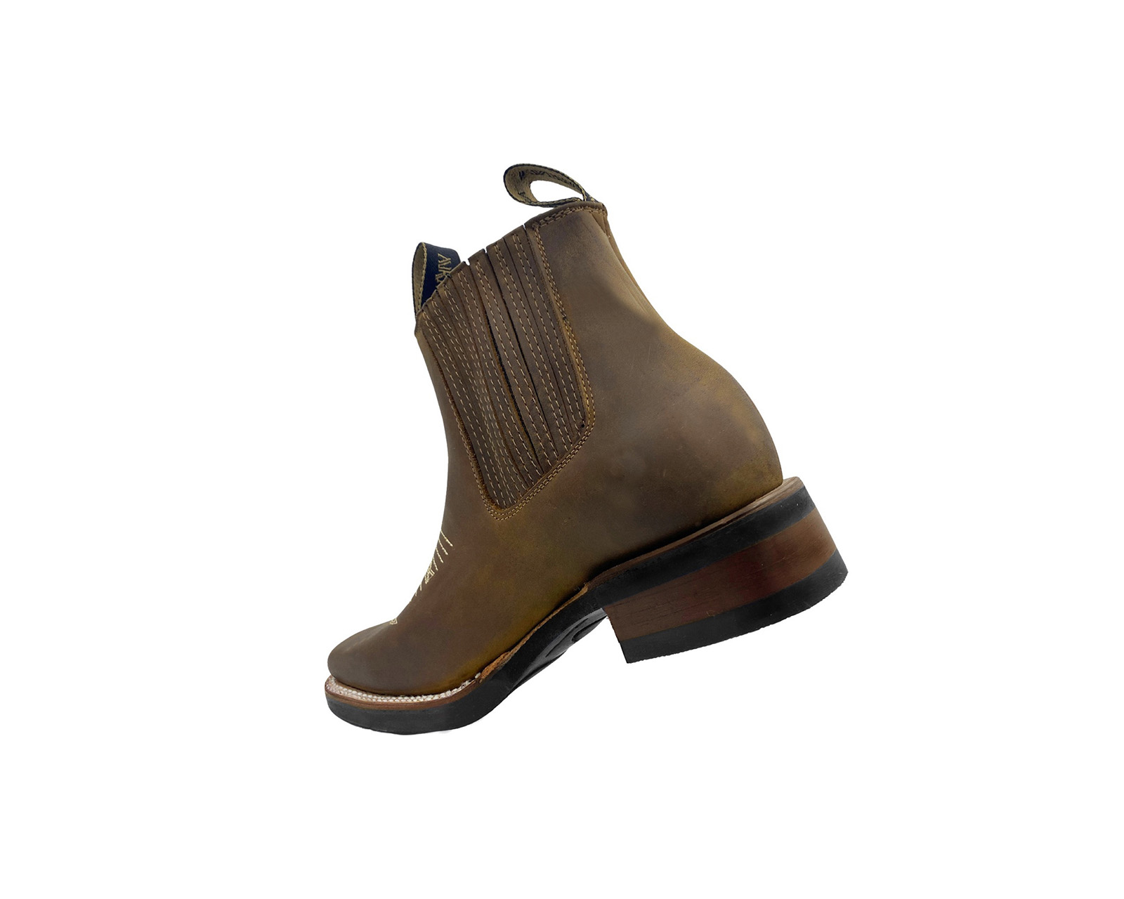 Foto 5 | Botas Vaqueras de Piel Armenta 360 Crazy Marrones para Hombre