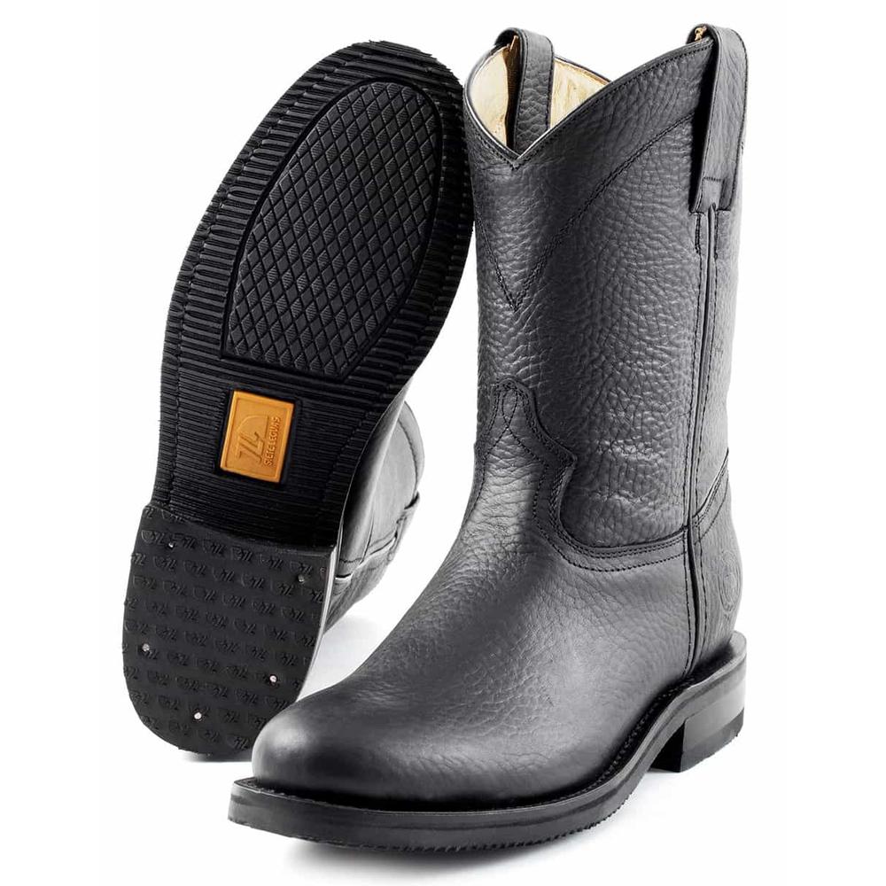 Foto 4 pulgar | Bota de Piel Siete Leguas Negra para Hombre