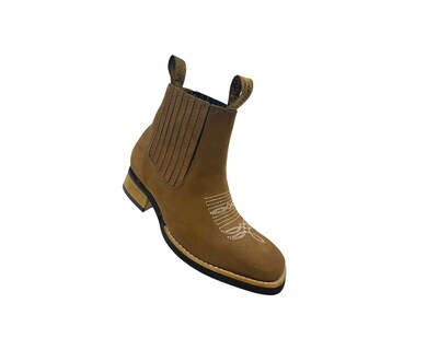 Foto 3 | Botines de Piel Guerrero color Oro Trébol