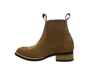Foto 5 | Botines de Piel Guerrero color Oro Trébol