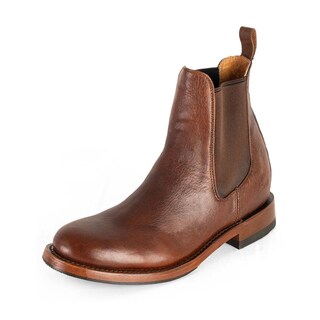 Foto 3 | Botín Chelsea de Piel Siete Leguas Marrón para Hombre