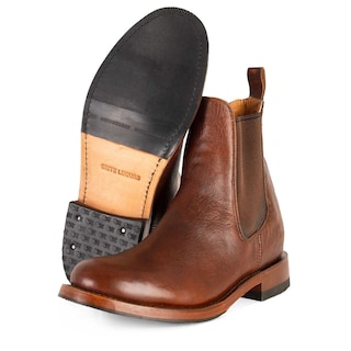 Foto 4 | Botín Chelsea de Piel Siete Leguas Marrón para Hombre