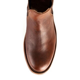 Foto 7 | Botín Chelsea de Piel Siete Leguas Marrón para Hombre