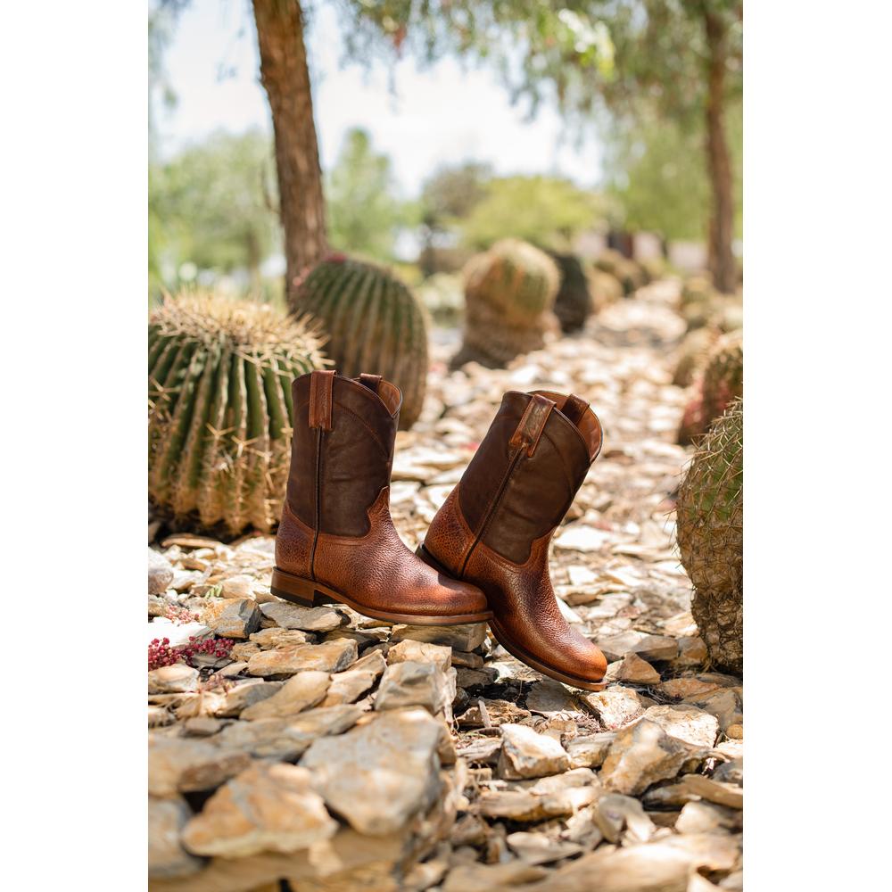 Foto 3 pulgar | Botas Roper De Piel De Bisonte Siete Leguas Con Suela Antiderrapante Para Hombre Naranja Oscuro