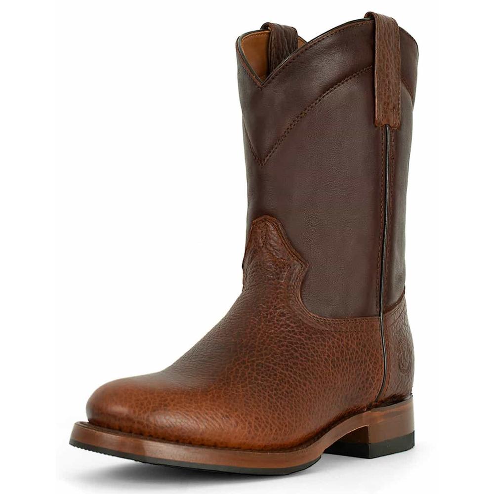 Foto 4 pulgar | Botas Roper De Piel De Bisonte Siete Leguas Con Suela Antiderrapante Para Hombre Naranja Oscuro