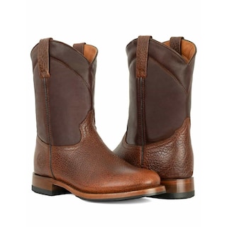 Foto 5 | Botas Roper De Piel De Bisonte Siete Leguas Con Suela Antiderrapante Para Hombre Naranja Oscuro