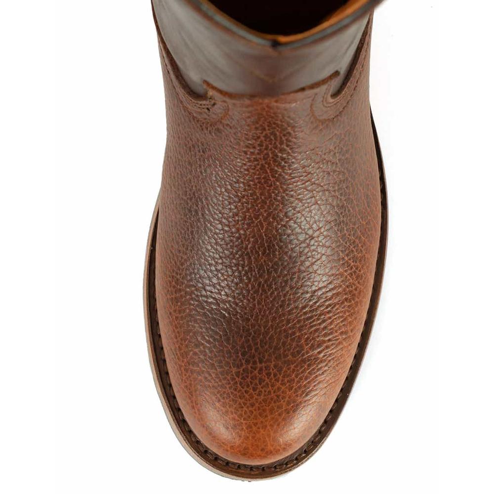 Foto 7 | Botas Roper De Piel De Bisonte Siete Leguas Con Suela Antiderrapante Para Hombre Naranja Oscuro
