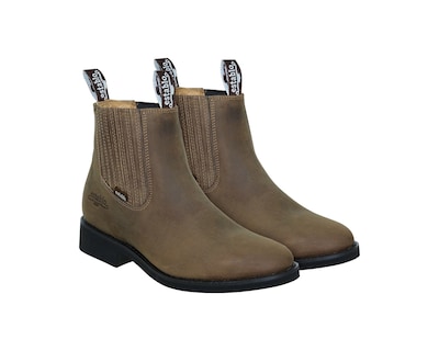Foto 3 | Bota Botín Establo Piel Res Suela Goma Modelo 555 Tan Crazy