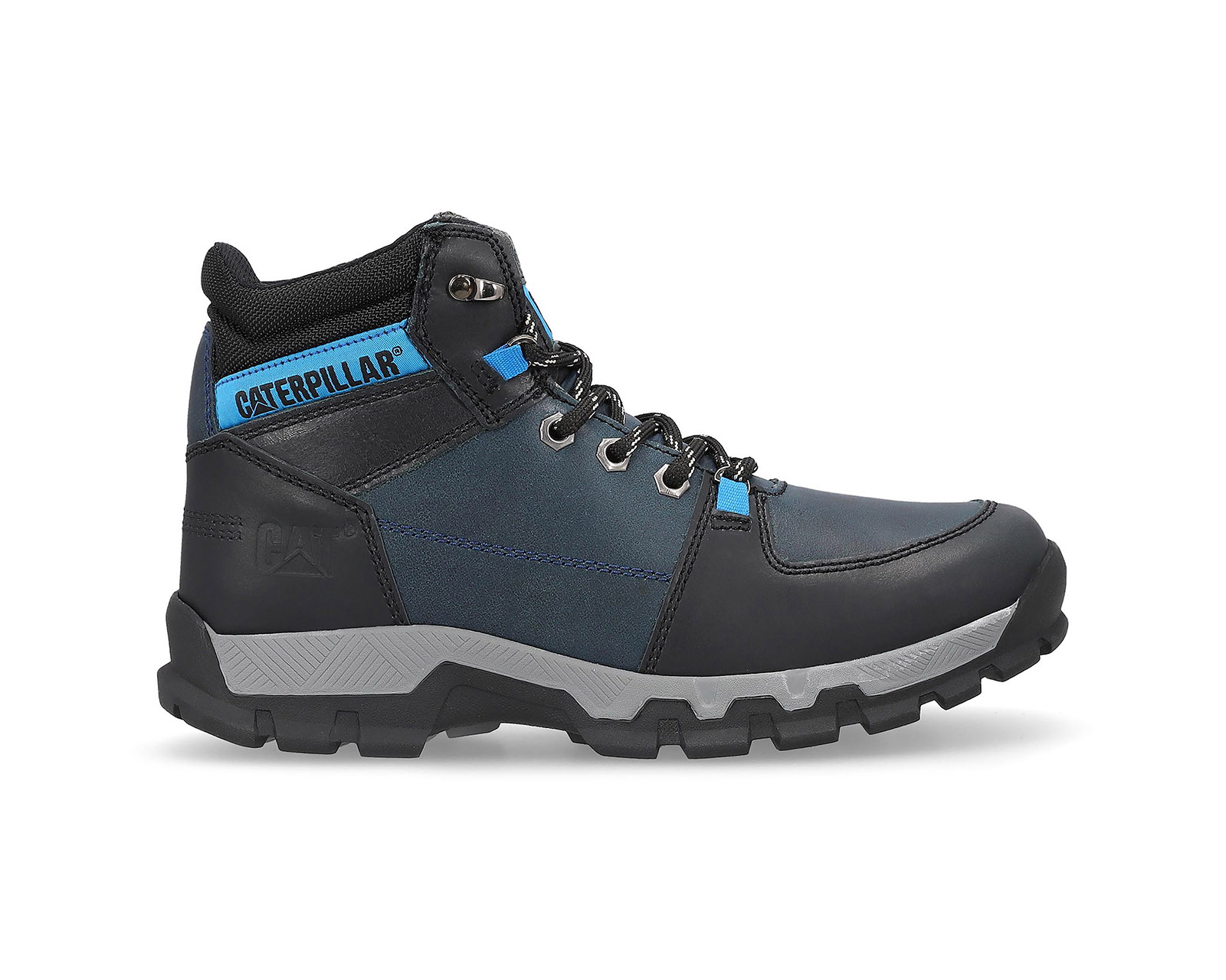 Foto 3 pulgar | Botas Caterpillar Azul Piel para Hombre