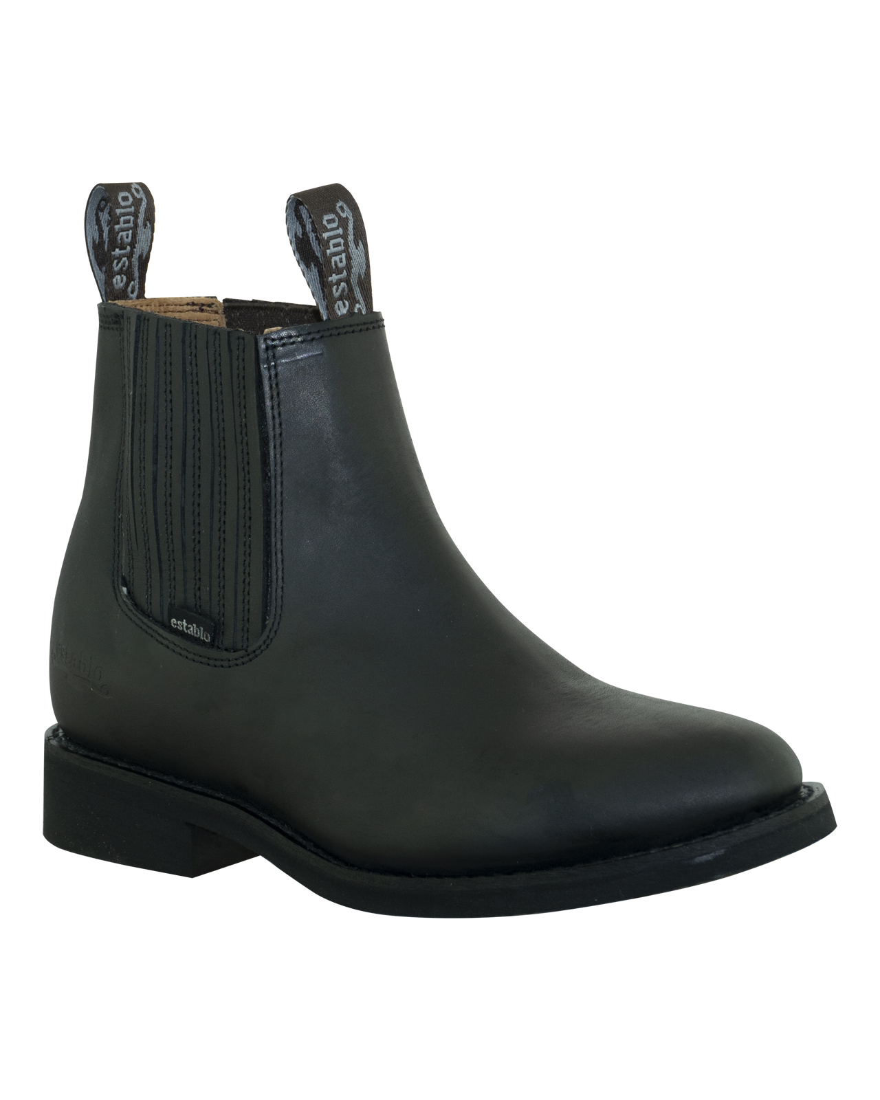 Botin Establo 555 Negro Grasso De Hombre