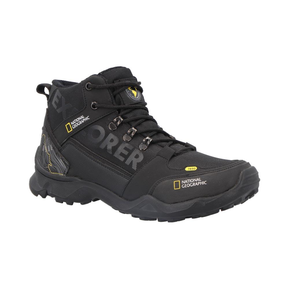 Foto 1 | Botas Hombre National Geographic Sintetico Durabilidad Resistente Suela Ranuras Exterior Comodo Geog Negro