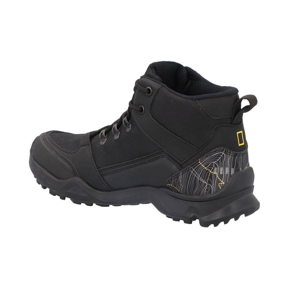 Foto 3 | Botas Hombre National Geographic Sintetico Durabilidad Resistente Suela Ranuras Exterior Comodo Geog Negro