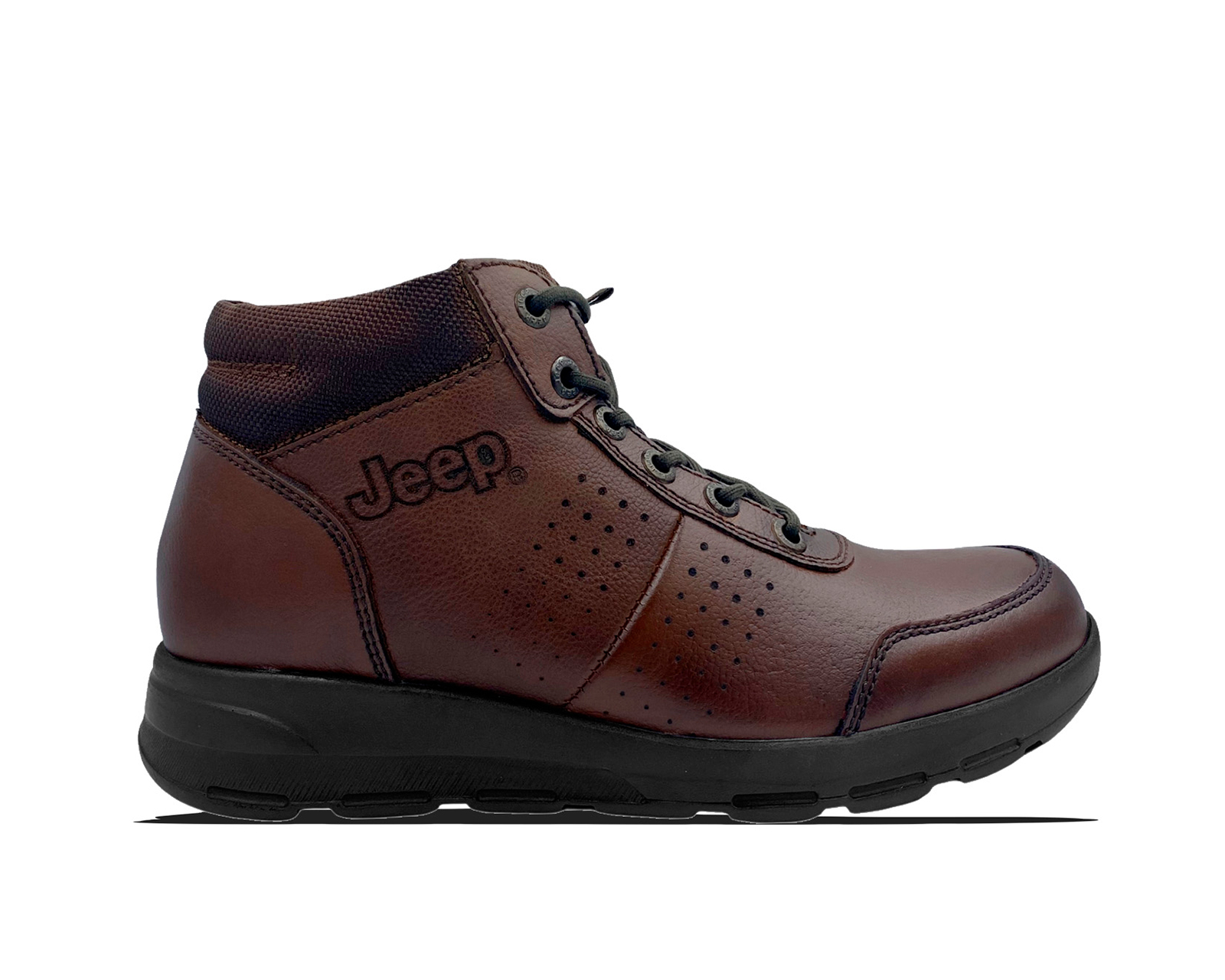 Botas Jeep 2300 Cafe Piel Casuales Cómodas Hombre