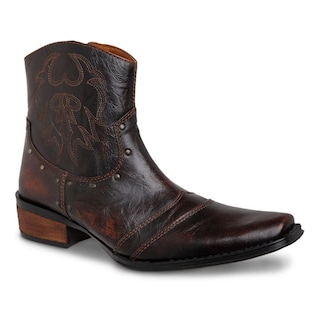 Foto 2 | Botin Vaquero Hombre Urban Cowboy Café 40702 Chocolate