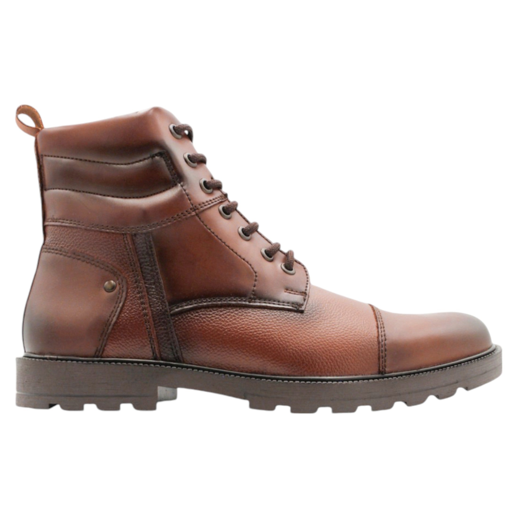 Foto 2 pulgar | Botas Casuales Rbcollection Exterior Piel Café para Hombre
