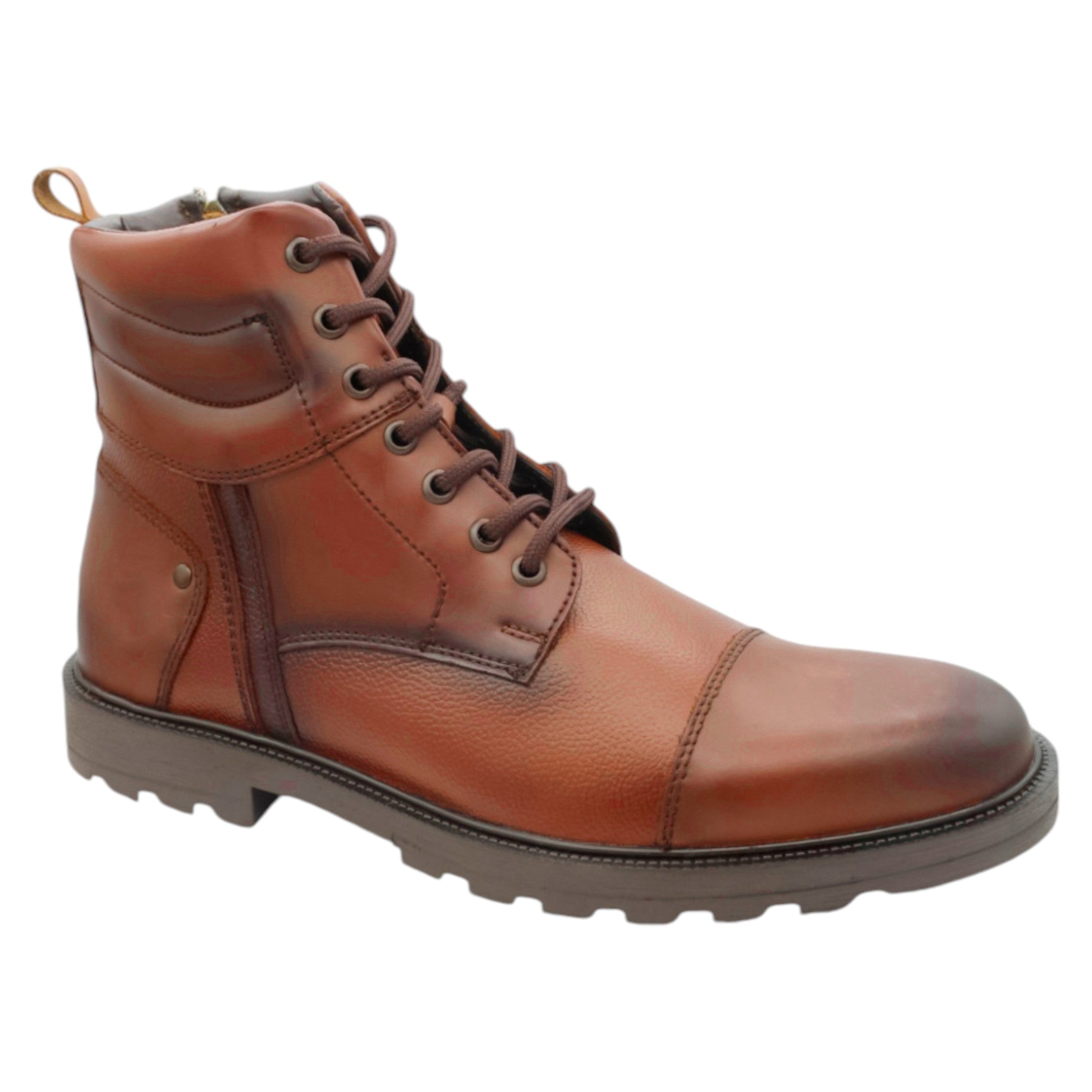 Foto 3 pulgar | Botas Casuales Rbcollection Exterior Piel Café para Hombre