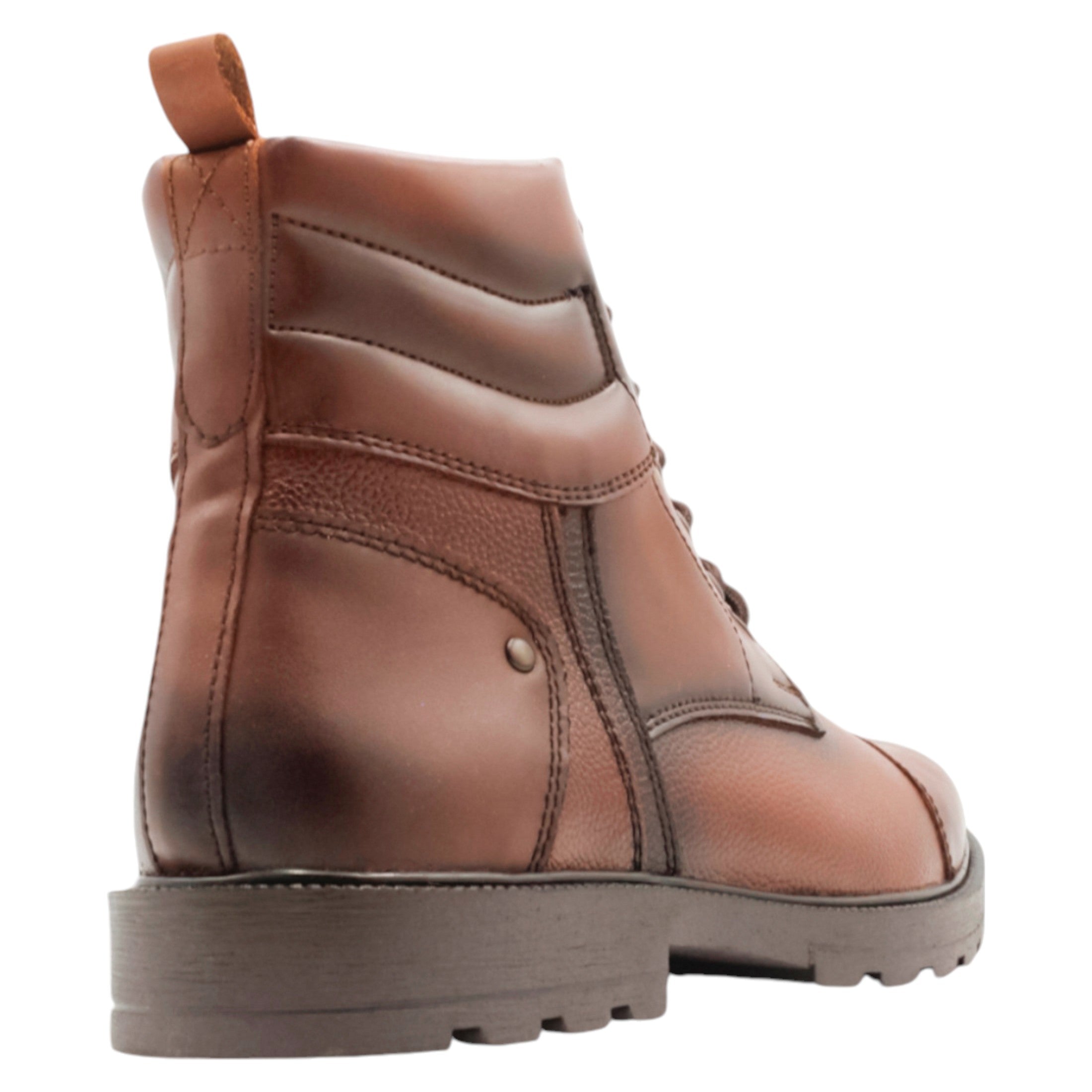 Foto 4 pulgar | Botas Casuales Rbcollection Exterior Piel Café para Hombre