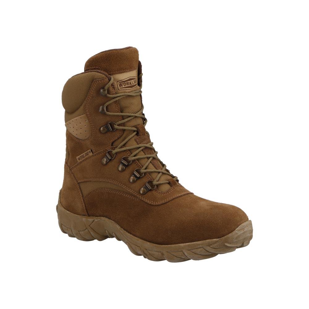 Botas Hombre Work Land Piel Durable Resistente Ajustable Cordones Suela Anti Derrapante Beige