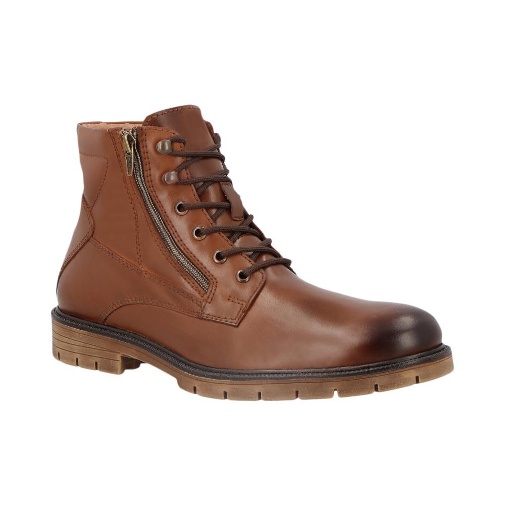 Foto 3 pulgar | Bota Hombre Kipon Casual Tubo Zipper Agujetas Degradado Lisa Cafe